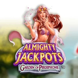 Almighty Jackpots: Garden of Persephone slot logo by Novomatic at Winshark Casino