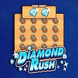 Diamond Rush slot logo by Hacksaw Gaming at Winshark Casino