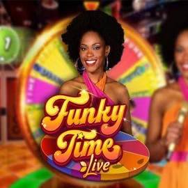 Funky Time online game logo by Evolution on winsharkscasino.org