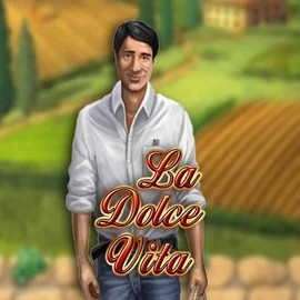 La Dolce Vita slot logo by Gamomat at Winshark Casino