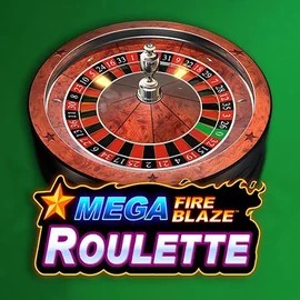 Mega Fire Blaze Roulette online game logo by Playtech on winsharkscasino.org