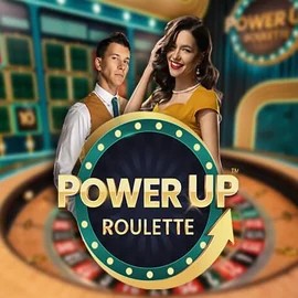 PowerUP Roulette online game logo by Pragmatic Play on winsharkscasino.org