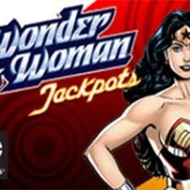 Wonder Woman Jackpots online game logo by Amaya on winsharkscasino.org